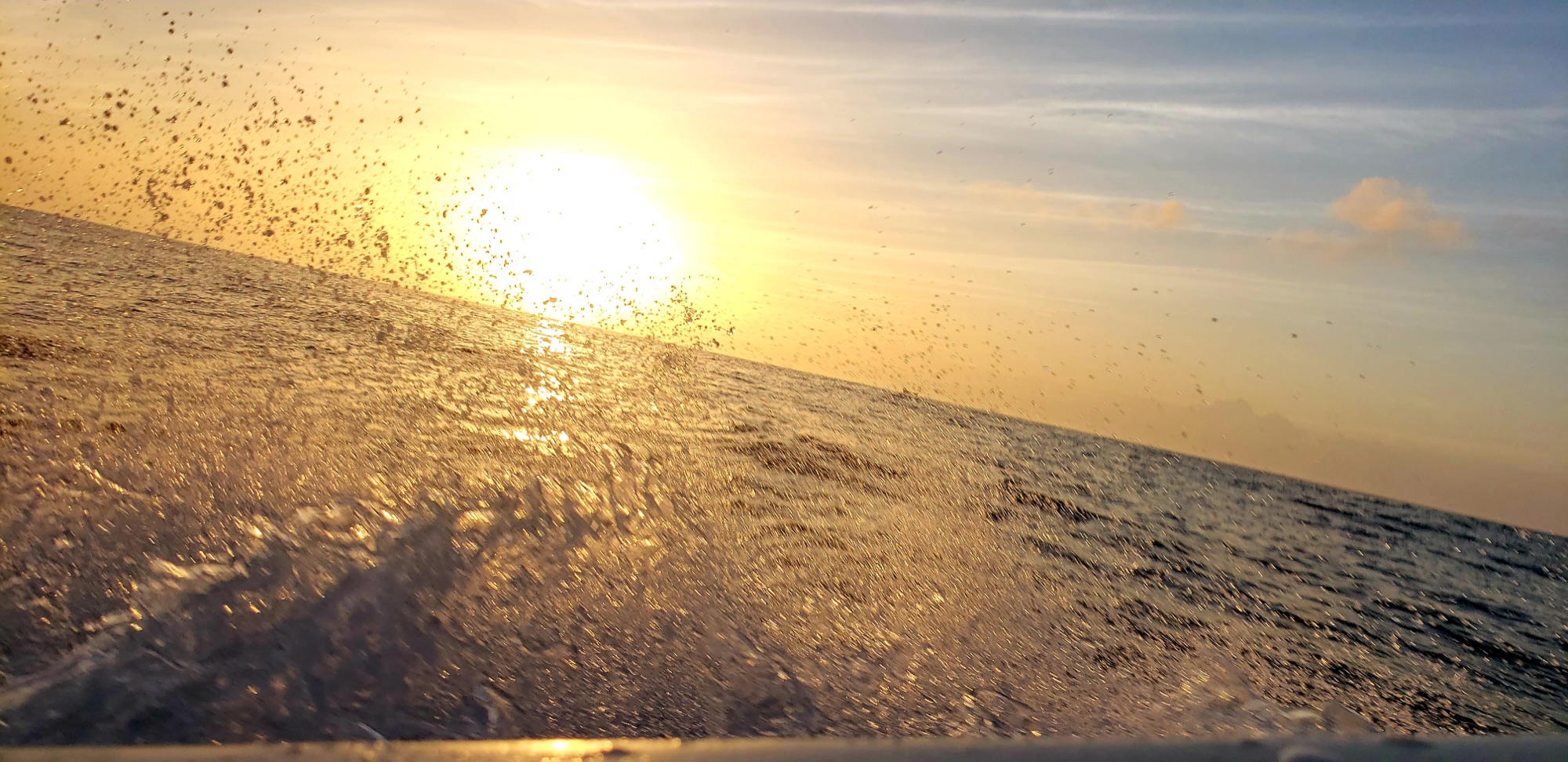 Sunset over the waterfront, from the First State Marine Service gallery